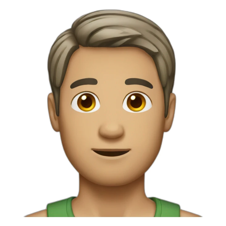 Three or seven short hair - man sticker