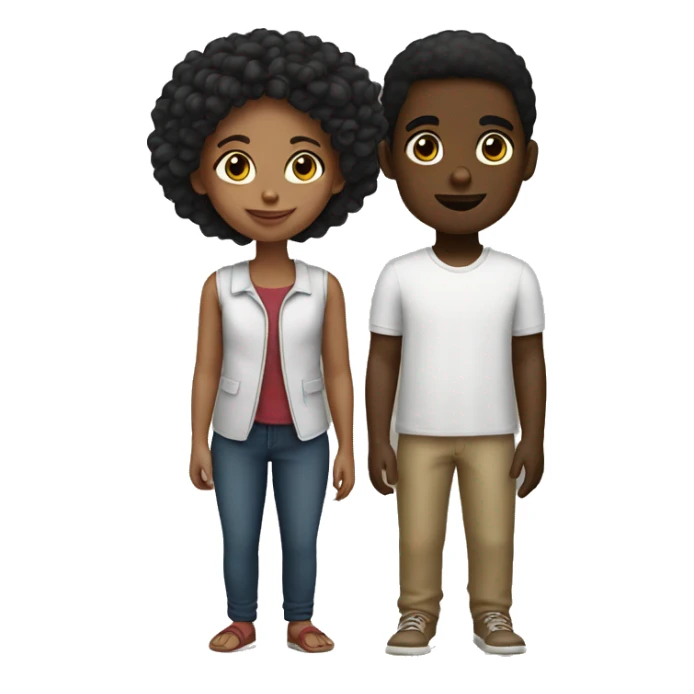 Spanish boy and black girl  sticker