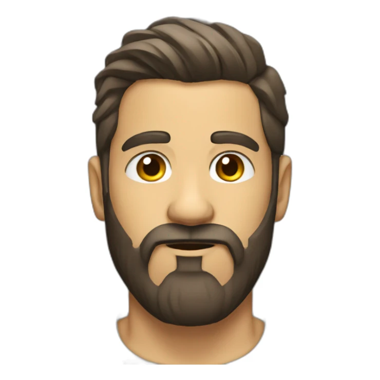 Beard man train sticker