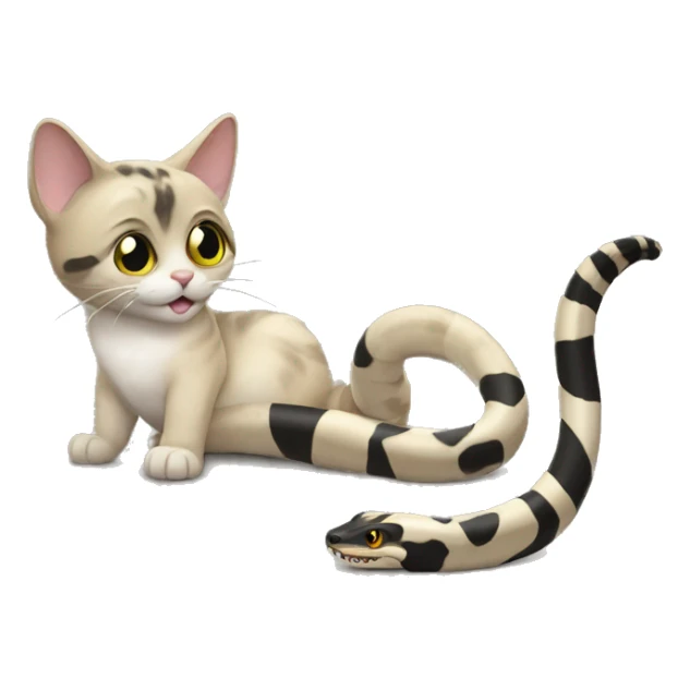 hybrid of cat and snake sticker