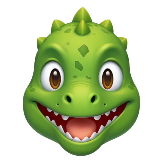 Every reaction of a dinosaur faced emoji sticker