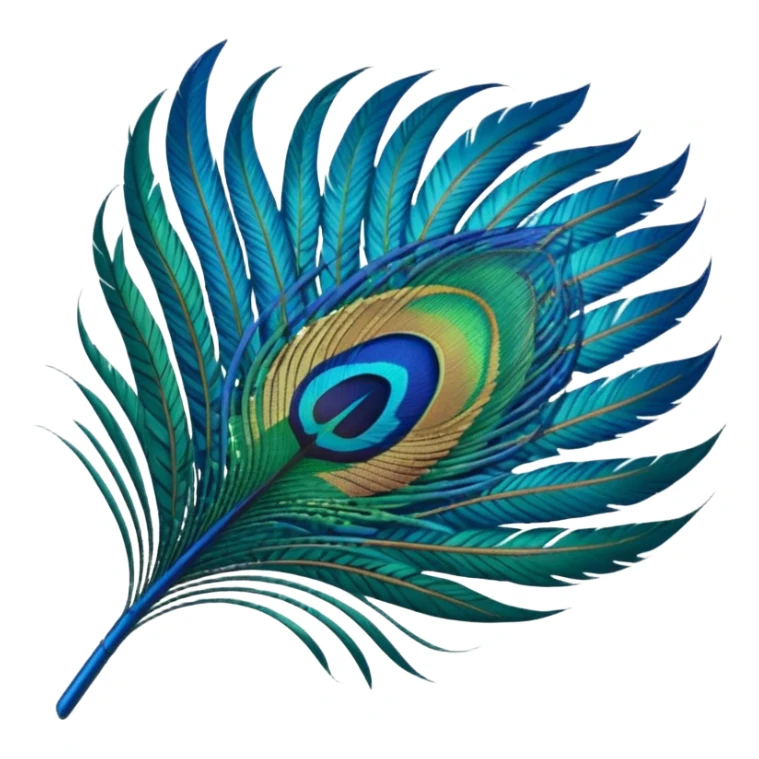 Peacock feather sticker