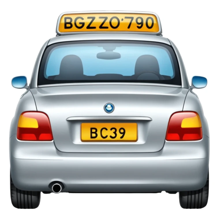 Make a car number plate say BGZ9007 and make the car there to sticker
