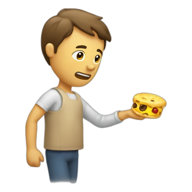 homme qui mange une glacr sticker