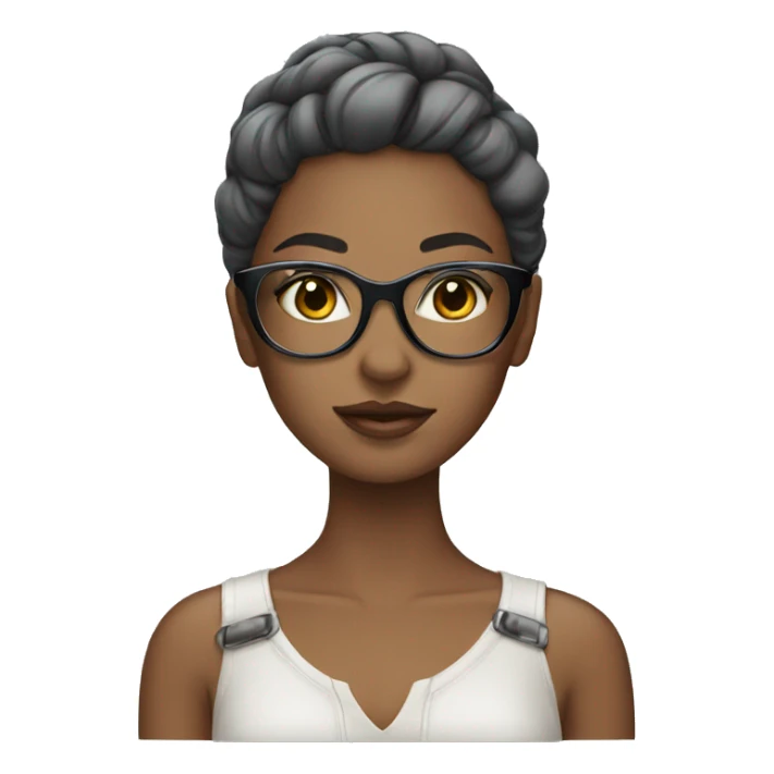 Girl wearing fashion glass sticker