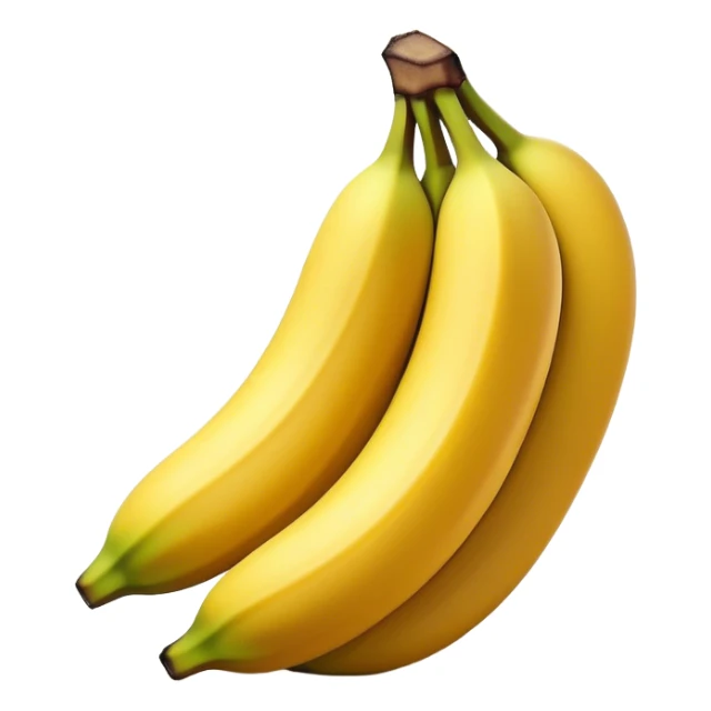 Cinematic bright yellow banana, smooth peel with gentle curves, slightly ripened, stacked in a charming bunch, warm glowing background, soft and inviting. sticker