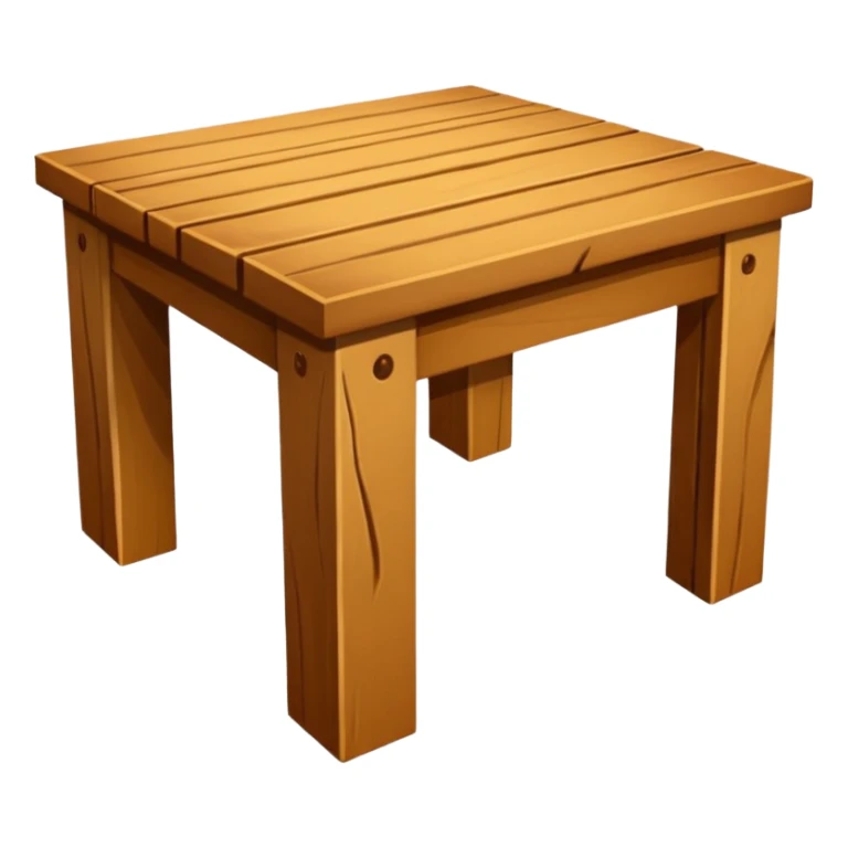 mesa de madera mesa de comedor, con cuatro patas hecha de madera sticker