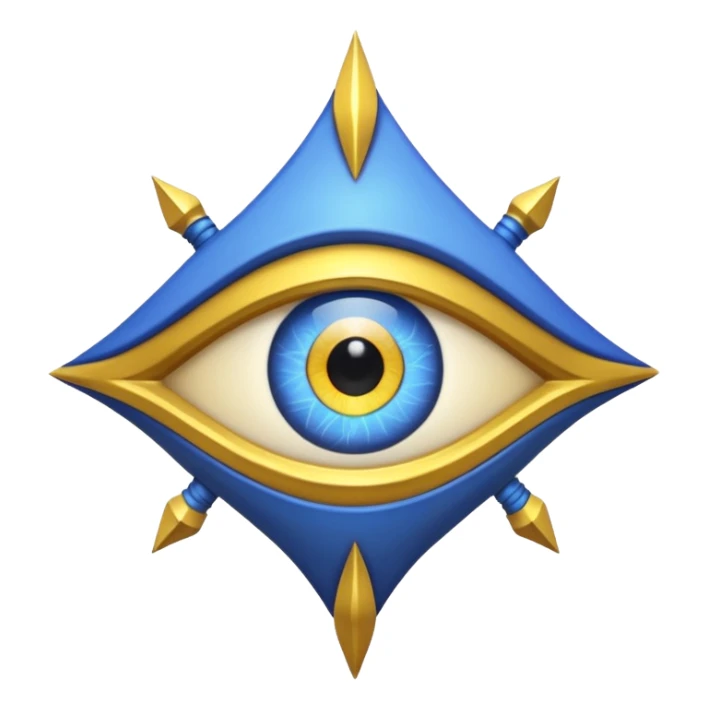 Wiz 101 casting sigil blue and yellow myth eye inspired school sticker