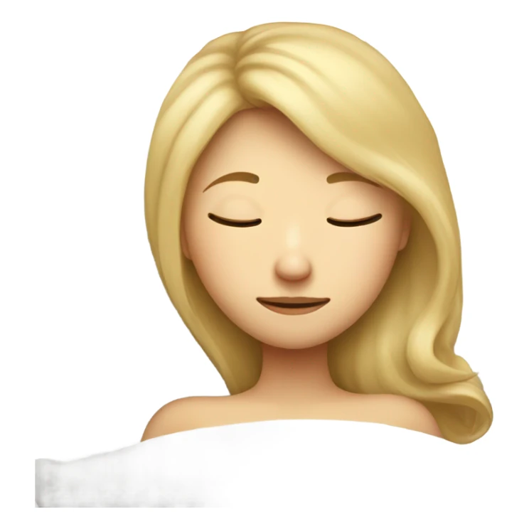 Blonde girl sleeping sticker