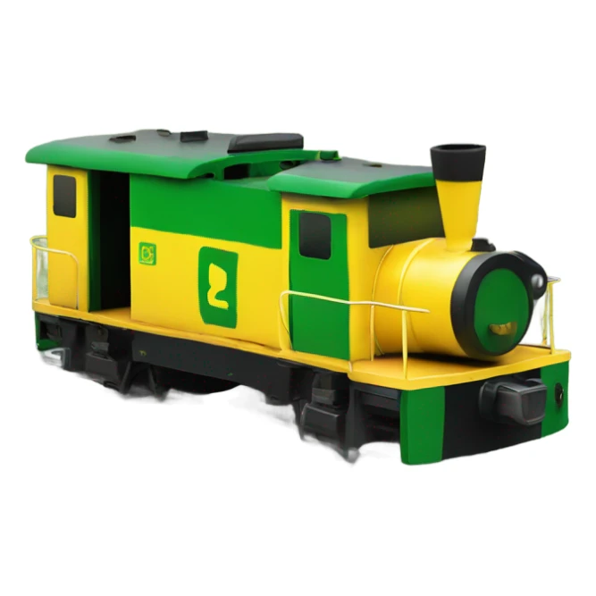 a little yellow and green narrow-gauge railway sticker