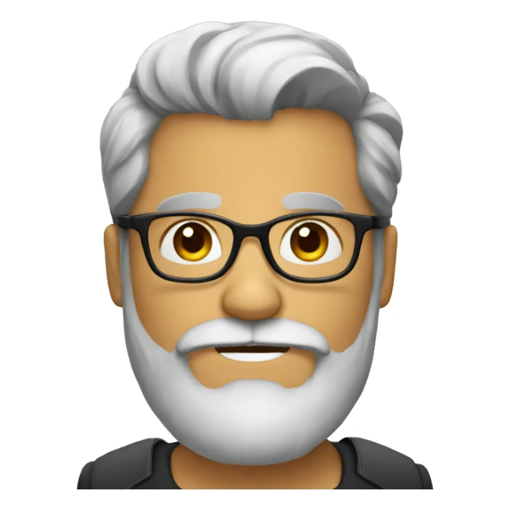 Bearded person majestic with glasses sticker