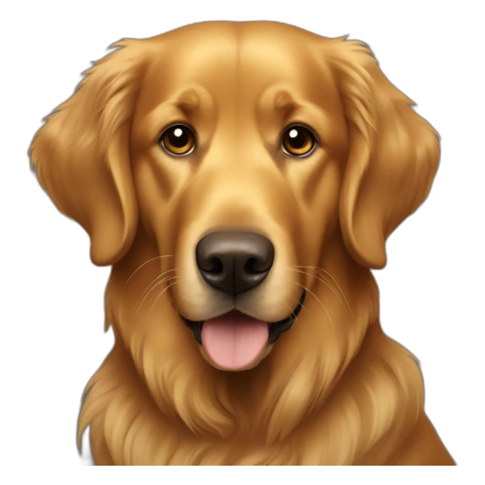 male golden retriever in a darker brown colour sticker