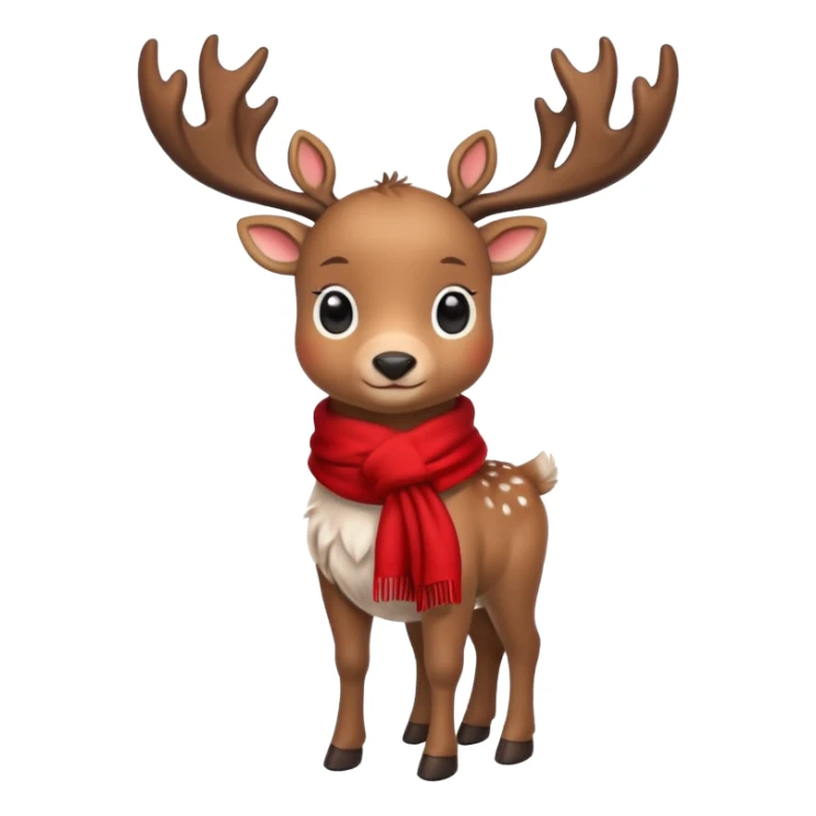 reindeer baby  cute, full body scarf  sticker