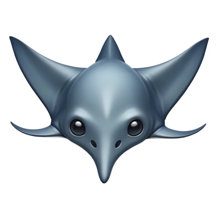 emoji of manta ray sticker