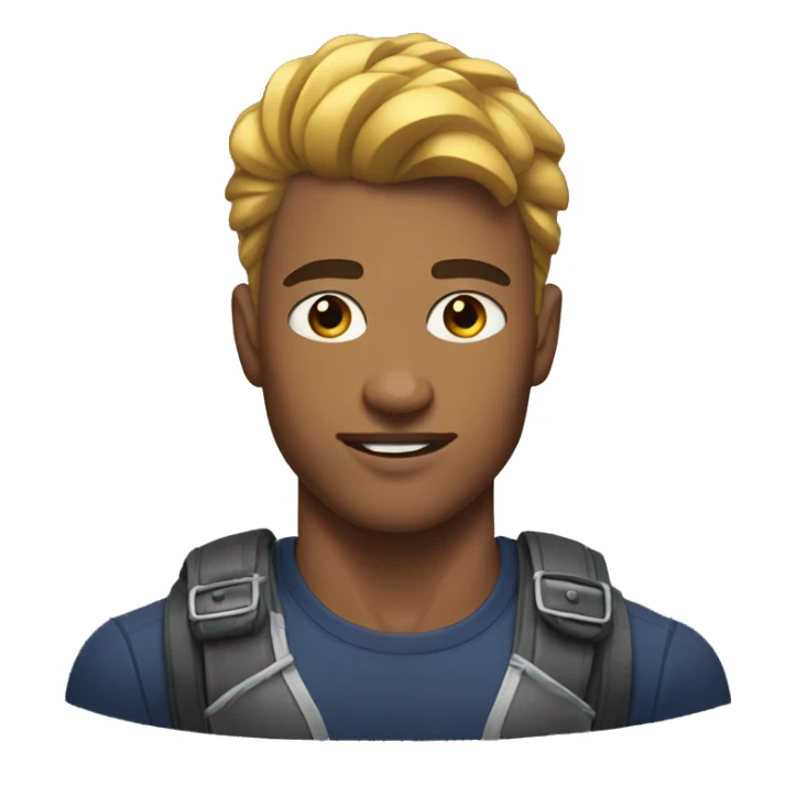 A muscular man 20 years old with a fashionable hairstyle sticker