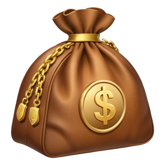 a moneybag with a handshake sign to symbolize a donation sticker