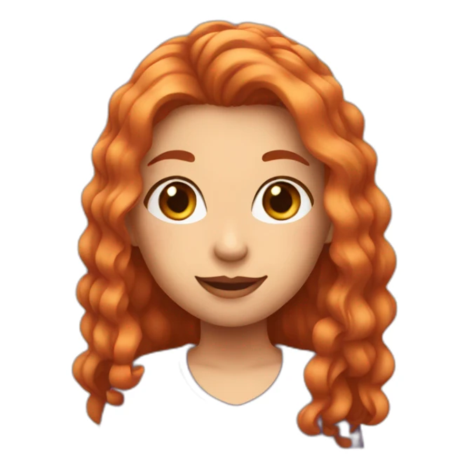 Girl with cerly hair sticker