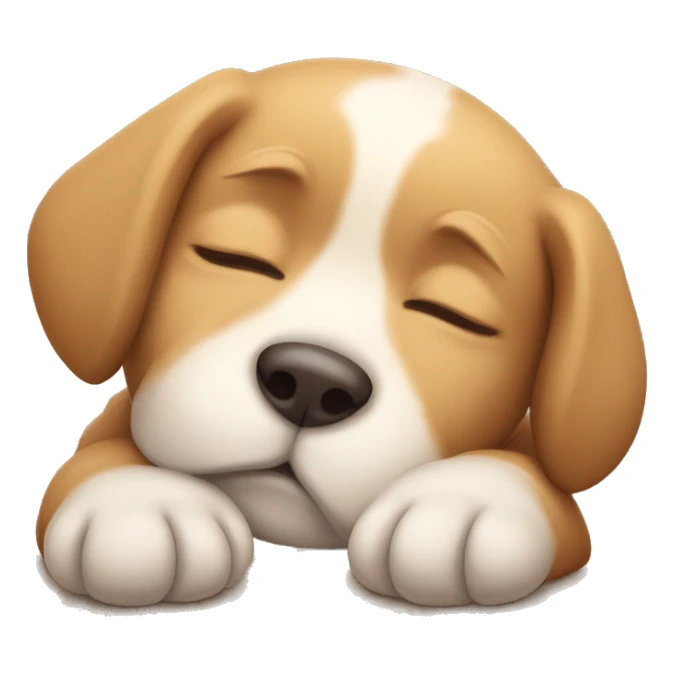 Sleepy puppy sticker
