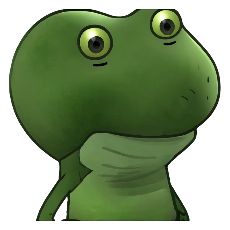 bobblehead character with a big head and small body, cheerful expression sticker