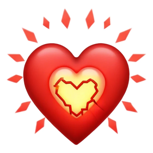A heart emoji which charging like healing , and to charge use brain sticker