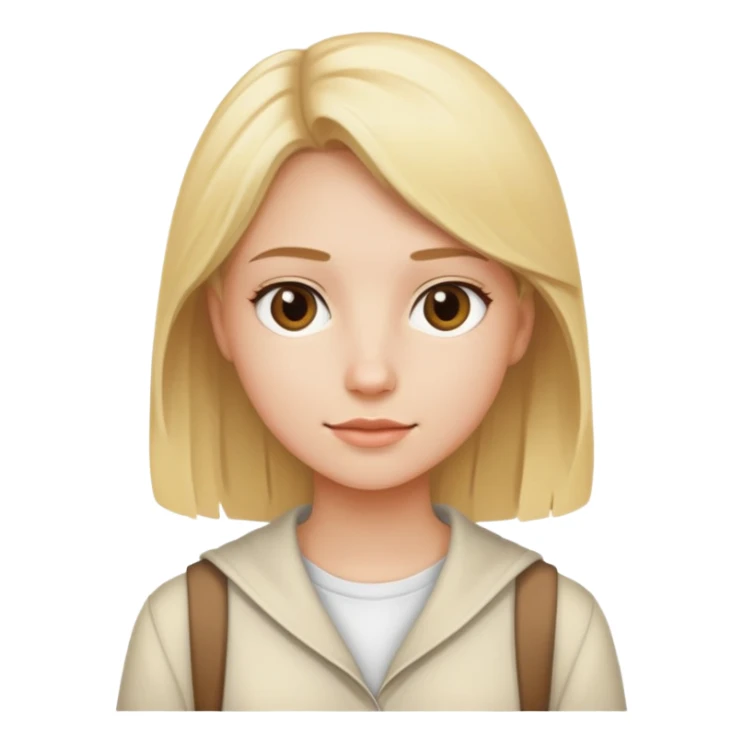 Blonde student clean girl  sticker