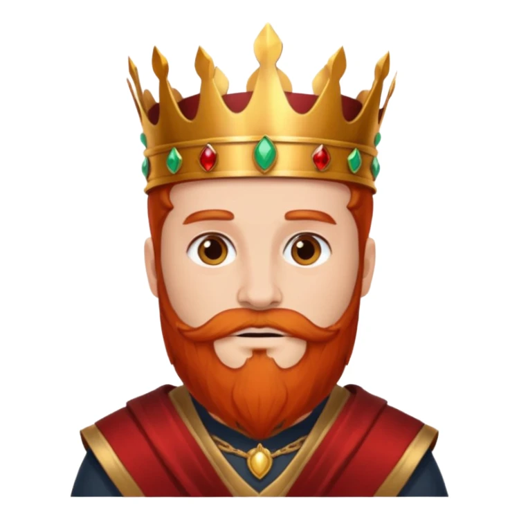 Autumn old King – maple crown + bronze sash,Red Kings. sticker