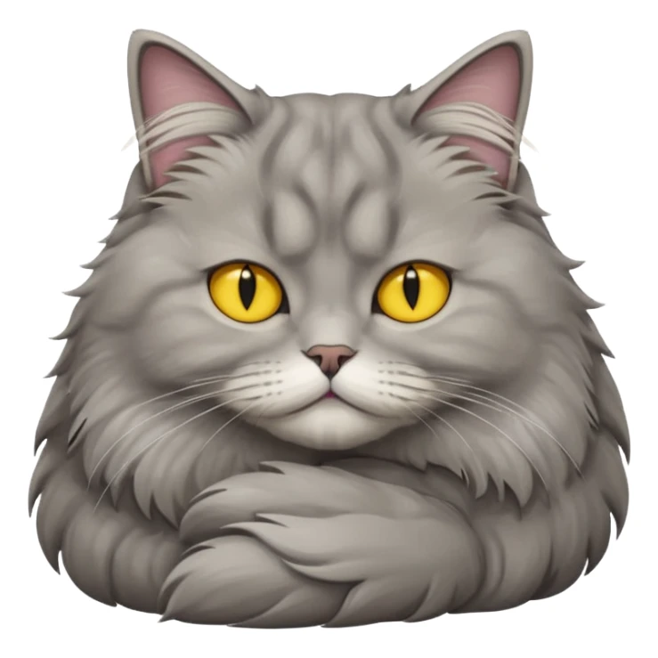 grey fluffy british long hair cat with yellow eyes ist sleeping sticker