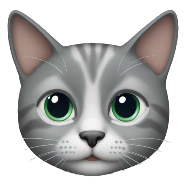 Gray cat sticker