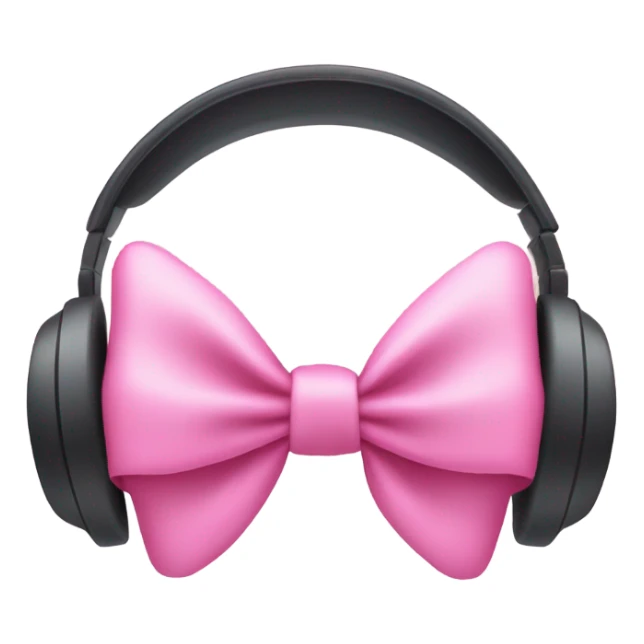 Headphones with pink bows sticker