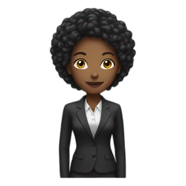 Black woman in slim suite sticker