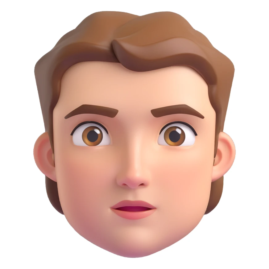 archer, 3D emoji style, expressive face, shiny finish sticker