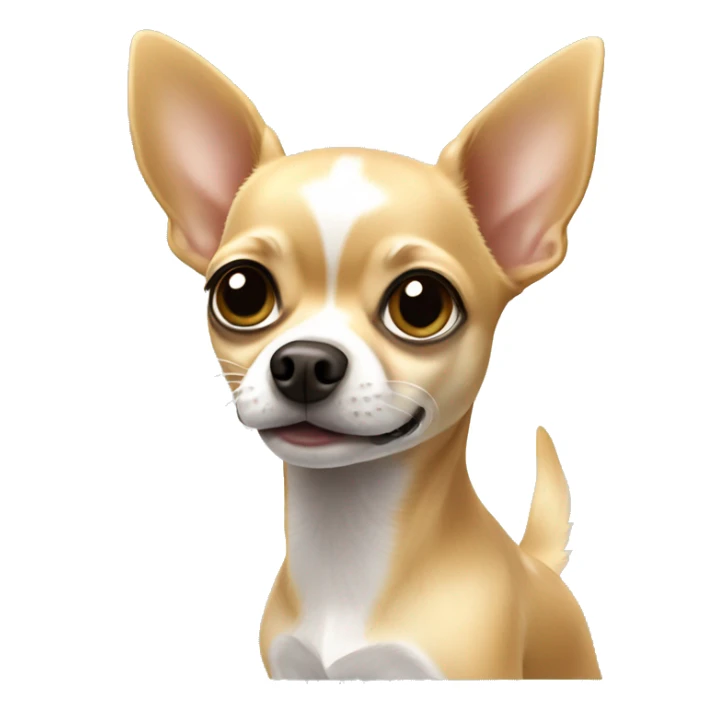 Blonde chihuahua with a white spot   sticker