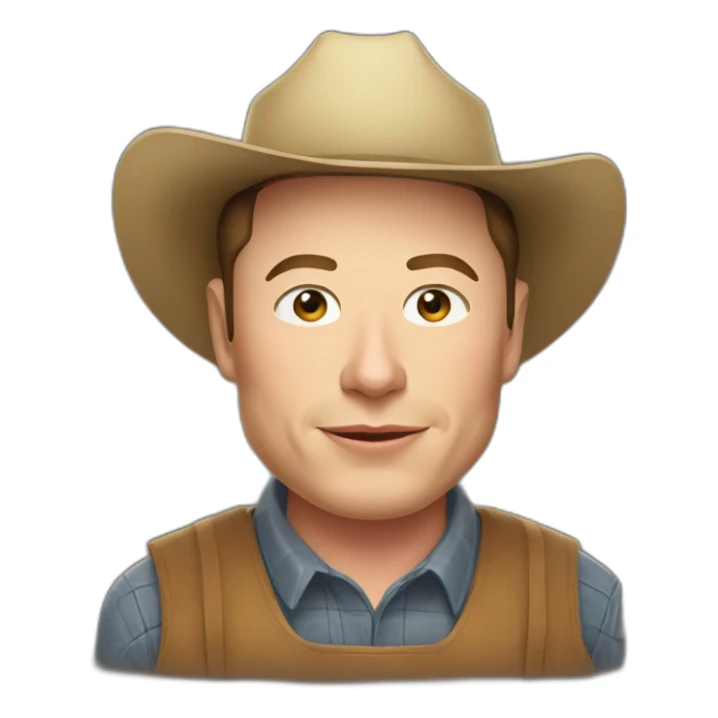 Elon musk as a farmer sticker