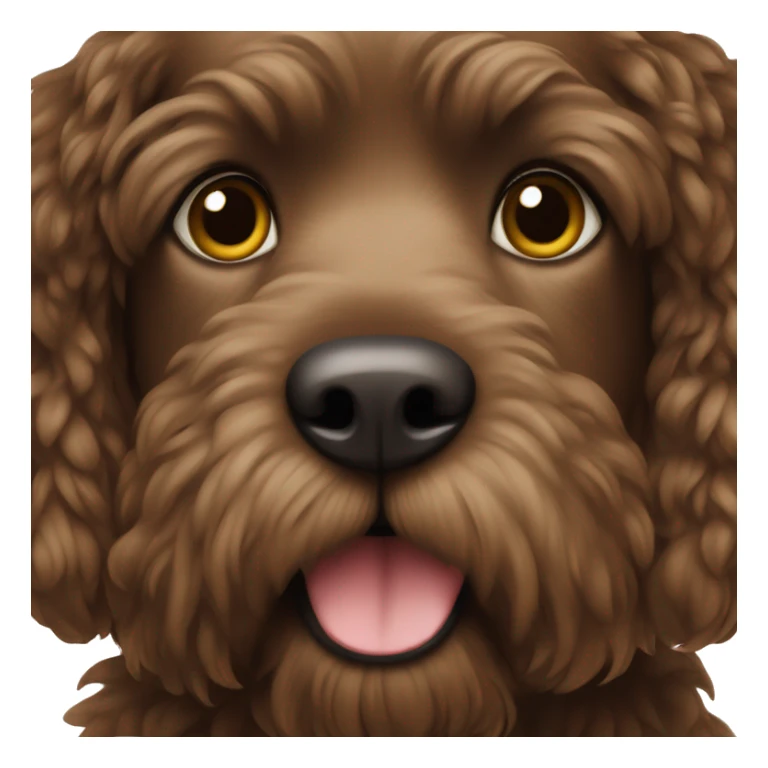 Dark brown doodle dog adult sticker