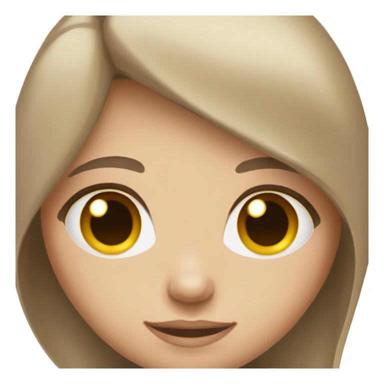 White skinned girl with medium length light brown hair sticker