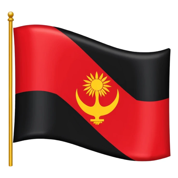 Dravida munnetra kalagam with black color above and red color below sticker