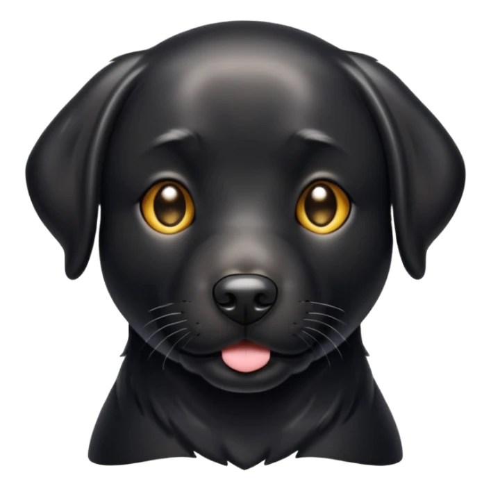 Black lab with shiny metallic fur sticker