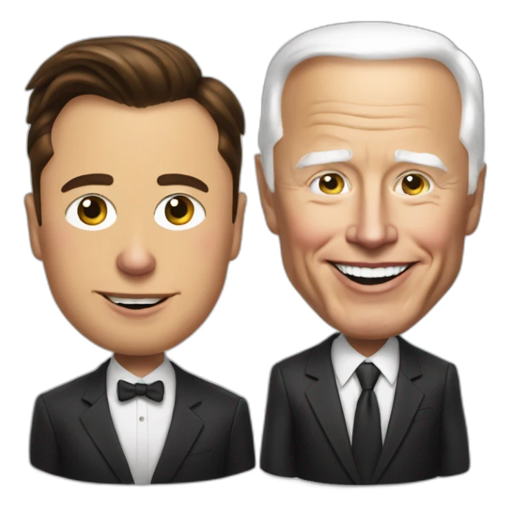 Elon musk with Lollipop Biden sticker