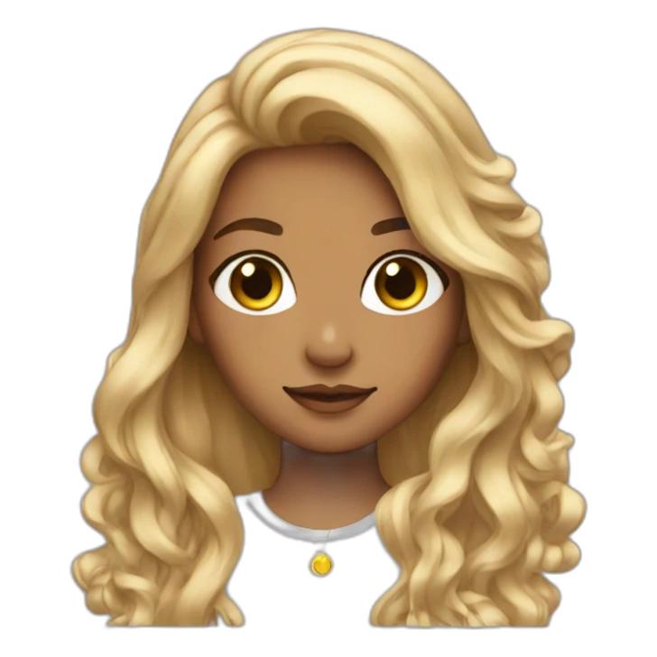 beautiful girl with long hair and earrings sticker