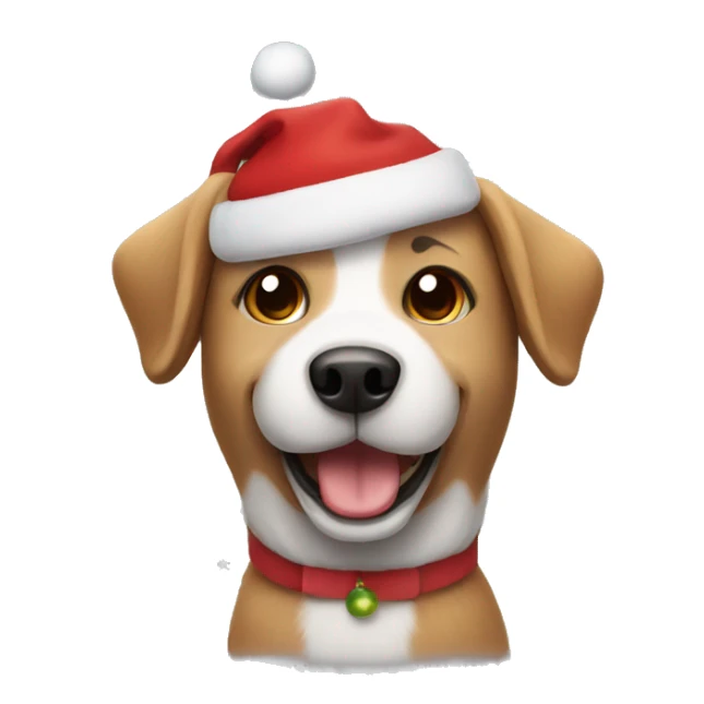 Christmas dog sticker