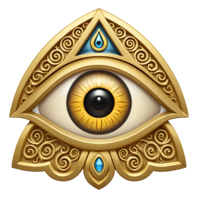 All seeing eye with hidden Templar cross in pupil sticker