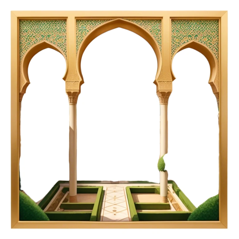 ​Cinematic Realistic Alhambra, depicted as a panoramic, zoomed-out view of the entire majestic Moorish palace complex with intricate arches, expansive courtyards, and lush gardens, bathed in soft golden lighting that highlights its opulent historical beauty, sticker