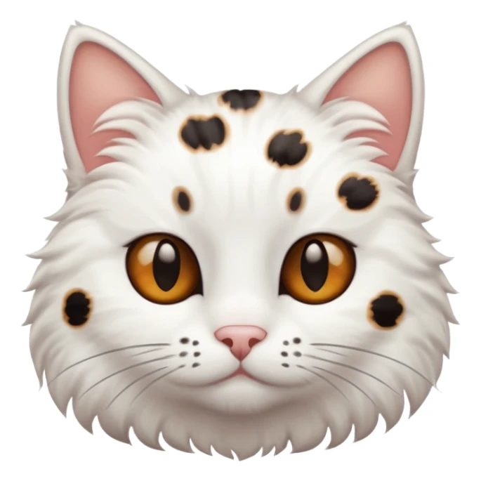 gato blanco con machita marron y negra sticker