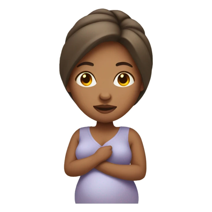 pregnant woman light skin sticker
