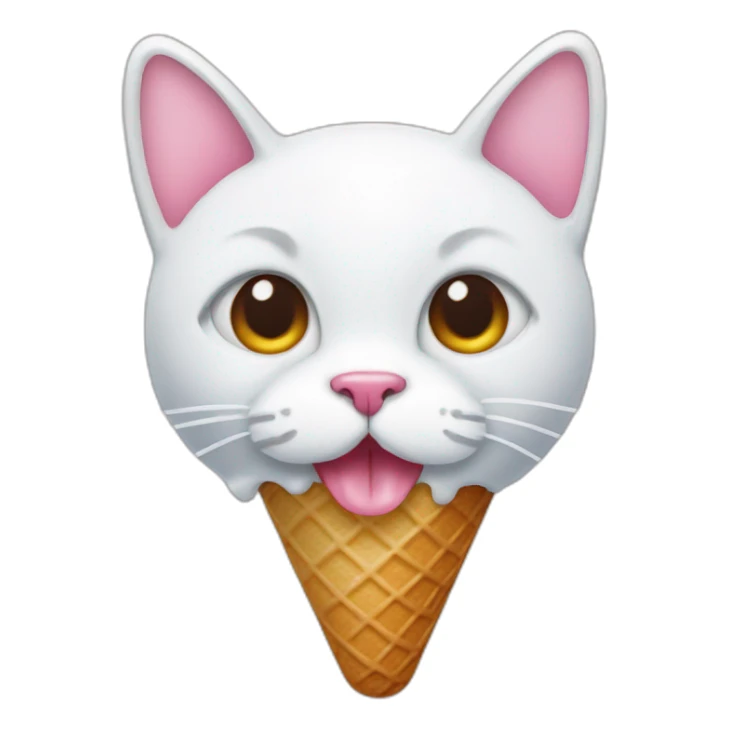 Cat made out of ice cream sticker