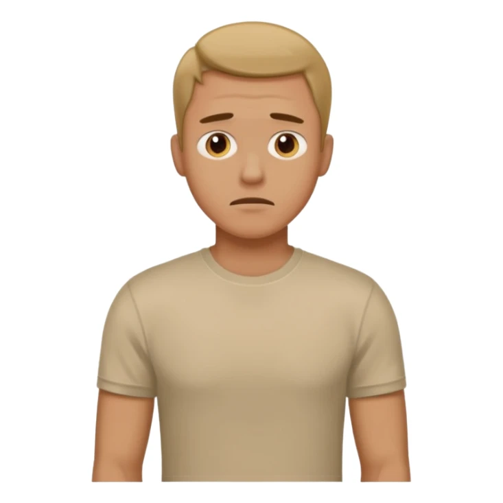 Man wearing a t-shirt and feeling cold sticker