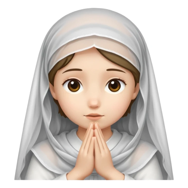 girl with prayer veil on her head (karyota) sticker