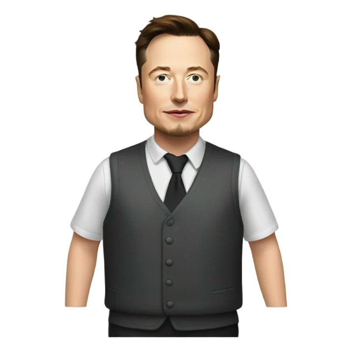 elon musk with dress sticker