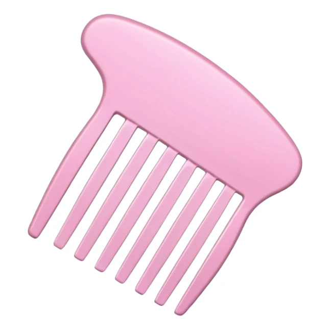 soft pink hair comb sticker
