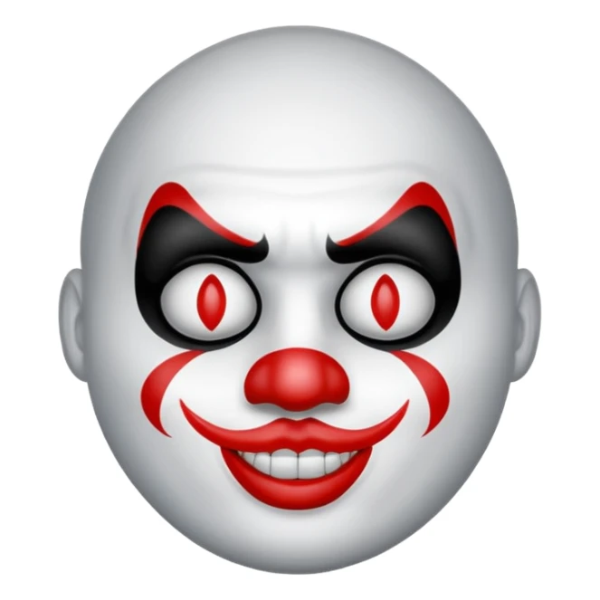 The simple Insane Clown Posse face makeup on a simple round emoji sticker